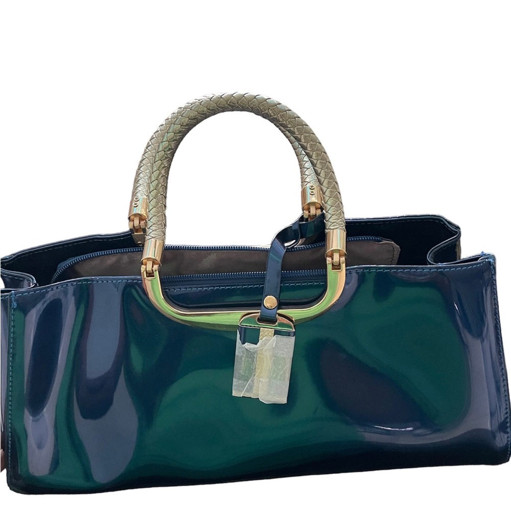 Women glossy patent clutch. For parties, weddings